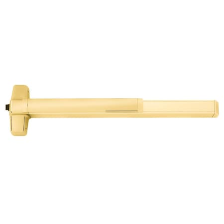 Grade 1 Rim Exit Device, 48-in Length, Fire Rated, Exit Only, Less Dogging, Bright Brass Finish